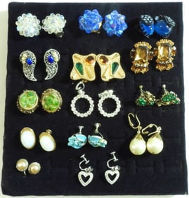 14 Pairs of Clip-on earrings