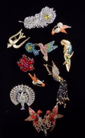 10 Bird Theme Brooches
