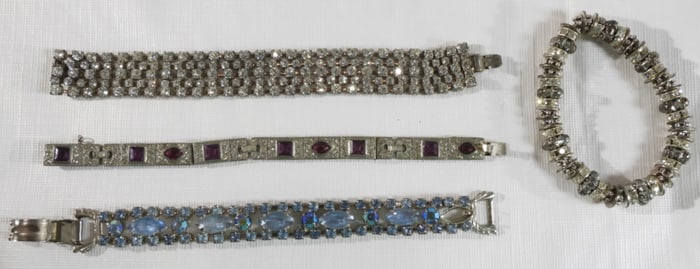 (4) Rhinestone Bracelets