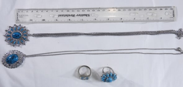 (2) Turquoise and (2) Rings