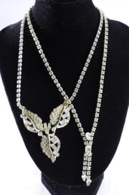 (2) Diamond Style Rhinestone Necklaces