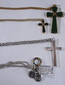 (4) Cross Necklaces
