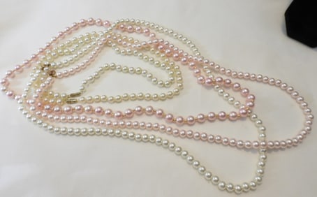 5 Faux Pearl Necklaces