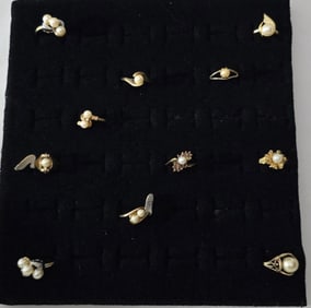 11 Faux Pearl Women's Rings