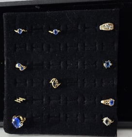 10 Blue Stone Women's Rings
