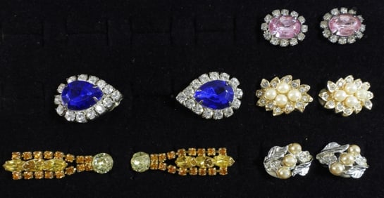 (5) Pair Of Clip-On Earrings