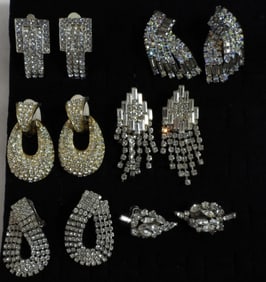(6) Pair Of Clip-On Earrings