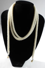 (2) Faux Pearl Necklaces