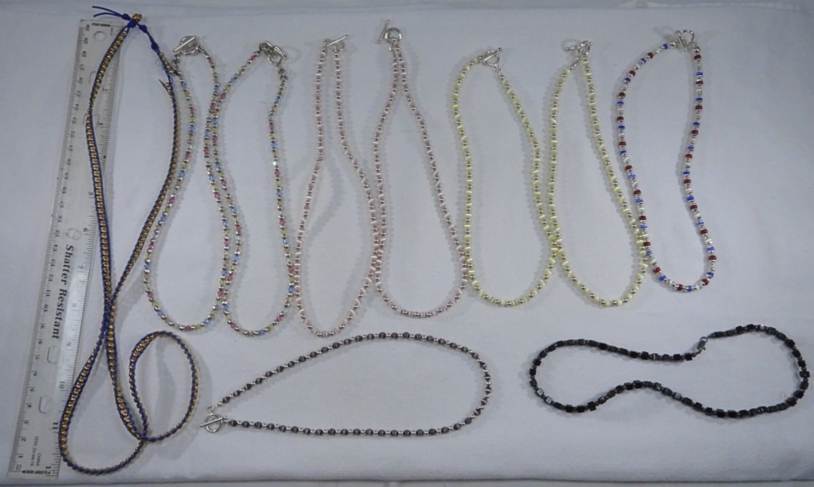10 Assorted Beaded Necklaces (1 of 1)