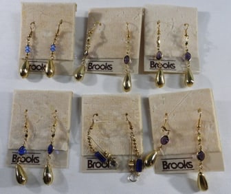 (6) Pair Of Dangle Earrings