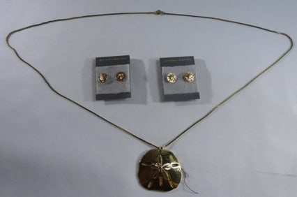 (2) Pair Of Earrings and Necklace