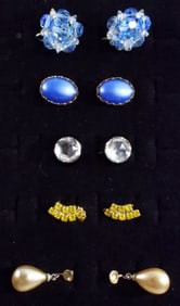(5) Pair Of Clip-on Earrings