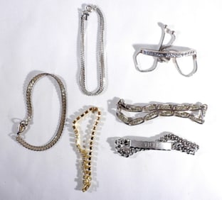6 Silver And Gold-tone Bracelets