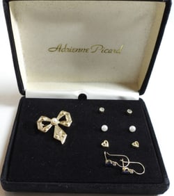 (4) Piece Earring and Pin