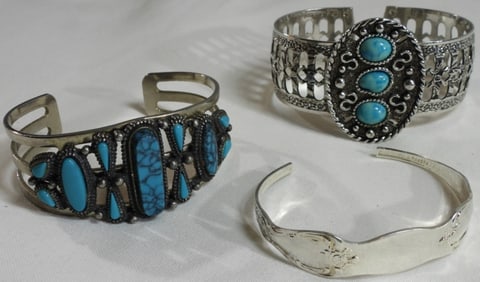 (3) Cuff Bracelets