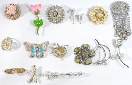 15 Assorted Pins and Brooches