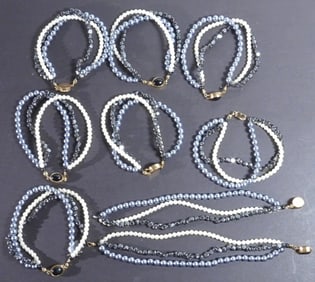 10 Faux Pearl Bracelets