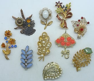10 Beautiful Floral & Leaf Pins