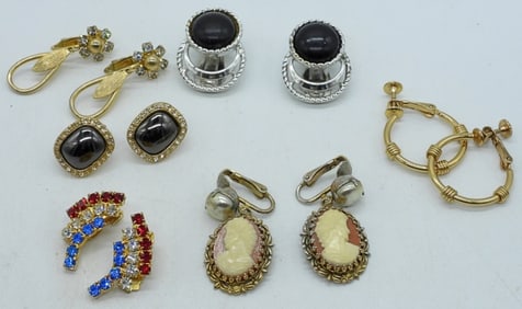 6 Pairs of Earrings, Including Sarah Cov.