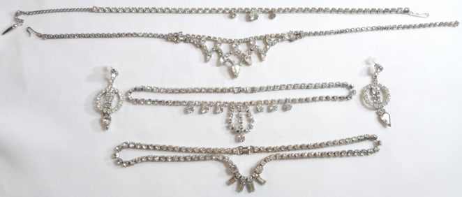 (4) Necklaces (1) Pair Of Post Earrings
