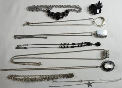 8 Necklaces And A Brooch