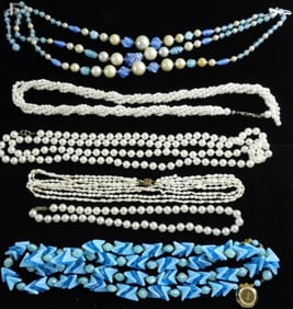 6 Women's Beaded Fashion Necklaces