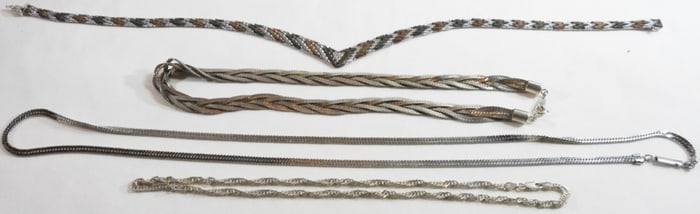 4 Silver-tone Necklaces
