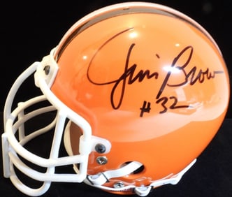 Jim Brown #32 Signed Mini Helmet
