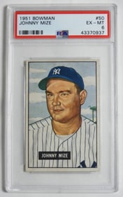 PSA 1951 Bowman Johnny Mize #50