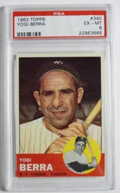 PSA 1963 TOPPS Yogi Berra #340
