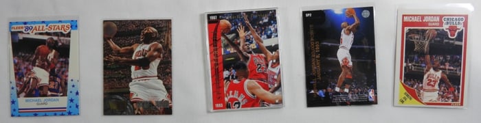 5 Michael Jordan Basketball Cards