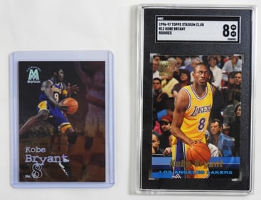 2 Kobe Bryant Basketball Cards