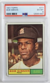 PSA 1961 TOPPS Bob Gibson #211