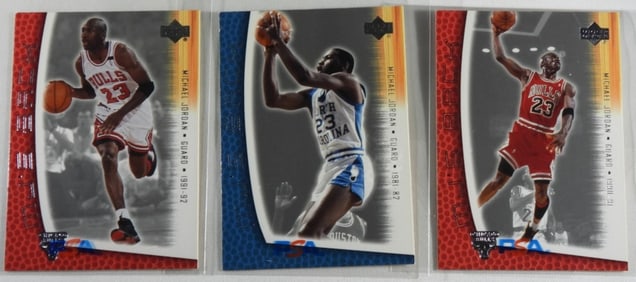 3 Michael Jordan Basketball Cards
