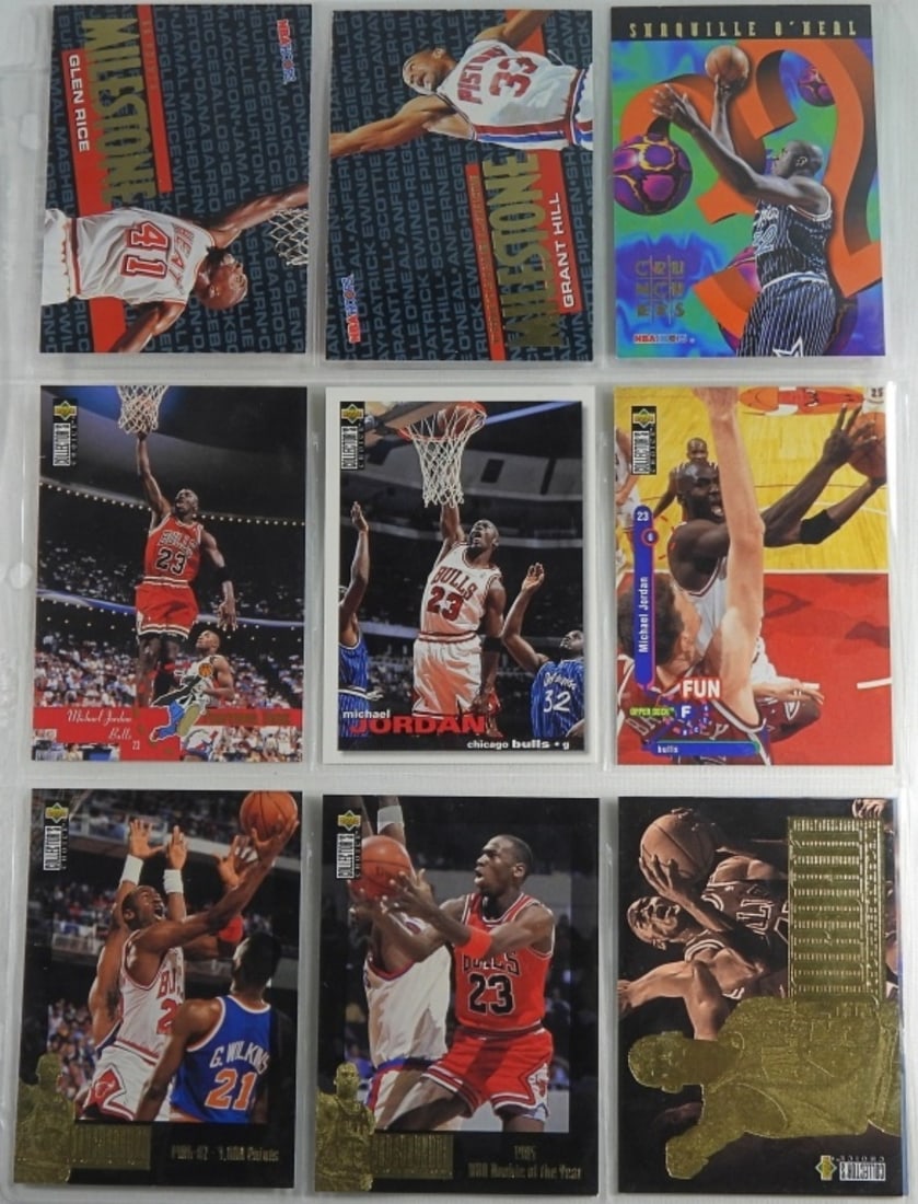 Sheet of Mixed Michael Jordan Cards (1 of 2)