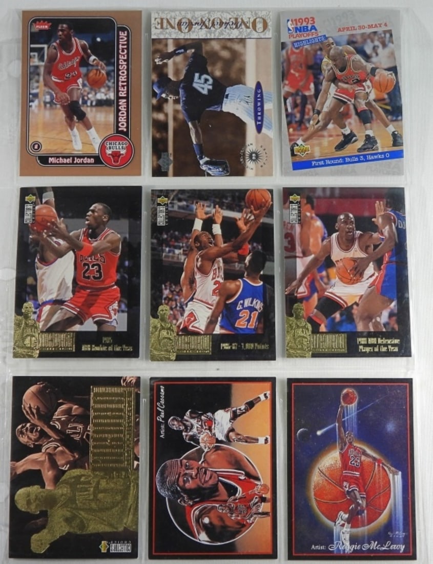 Sheet of Mixed Michael Jordan Cards (1 of 2)