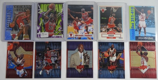 10 Mixed Michael Jordan Cards