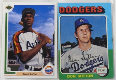Kenny Lofton and Don Sutton Baseball Cards