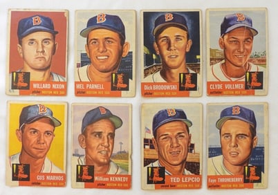 1953 TOPPS Boston Red Sox Lot