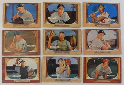 1955 Mixed Teams Baseball Cards Lot 9