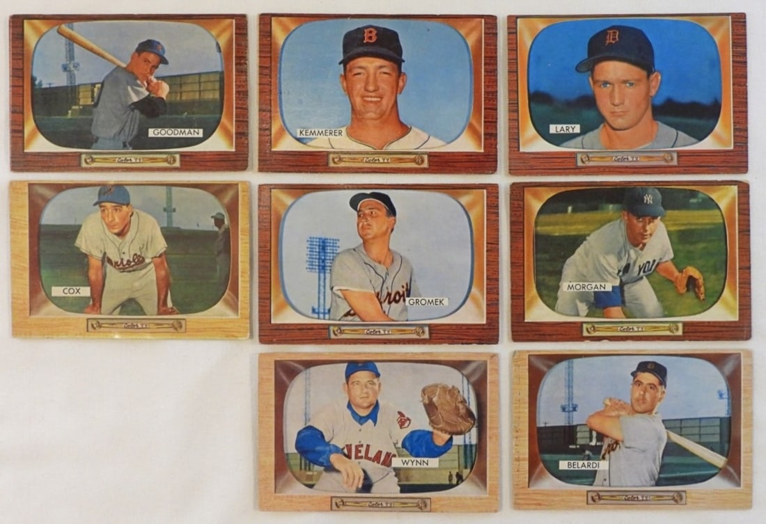 1955 Mixed Teams Baseball Cards Lot 8 (1 of 2)