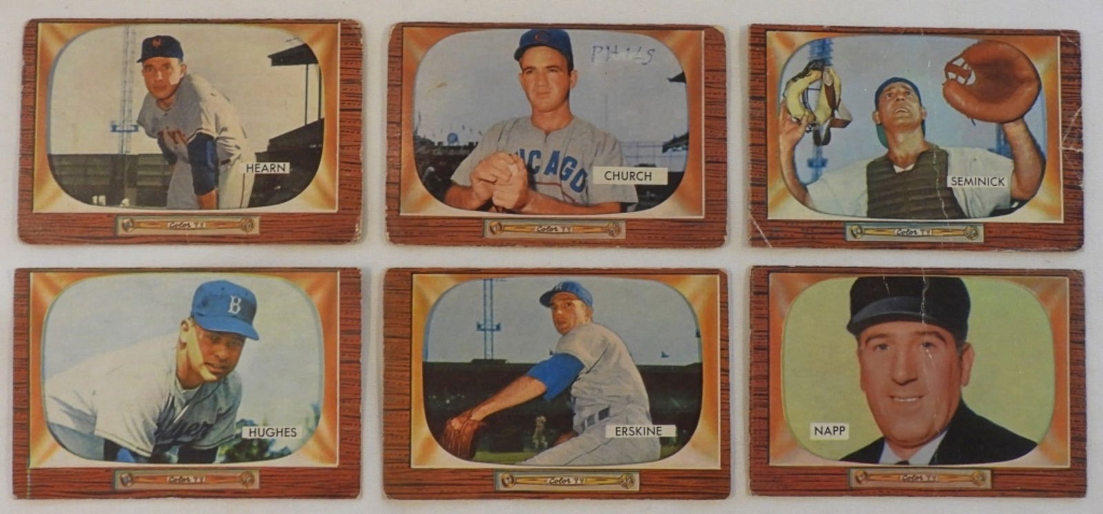 1955 Mixed Teams Baseball Cards Lot 6 (1 of 2)