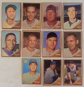 1962 TOPPS Mixed Teams Baseball Card Lot 11
