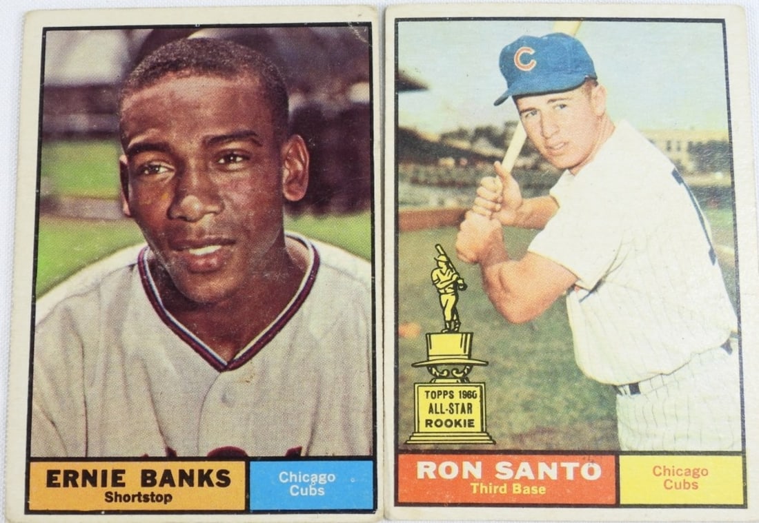 1967 Ernie Banks/1961 Ron Santo Baseball: Banks # 350/ Santo #35