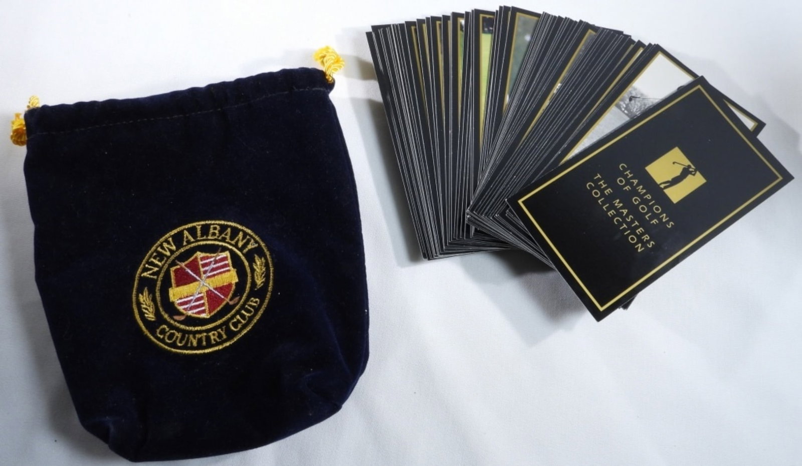 1993 New Albany Country Club Cards: Including velvet bag, cards Tiger Woods, Nick Faldo, Jose Maria Olazabal< and so many more