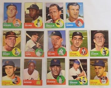 TOPPS 1963 Assorted Baseball Lot Of 14
