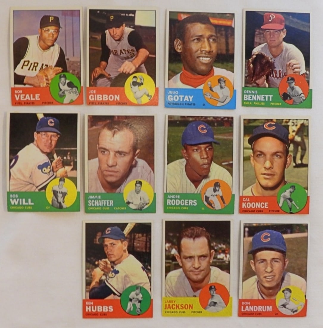TOPPS 1963 Assorted Baseball Lot Of 11 (1 of 2)
