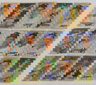 1951 Bowman New York Yankees Lot Of 15