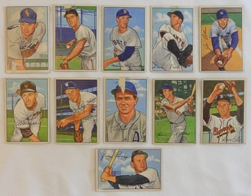 1952 Bowman Baseball Assorted Lot Of 11