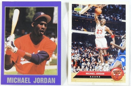 2 Michael Jordan Basketball Cards